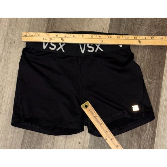 VSX Womens Black Athletic Shorts With Logo Waistband - Picture 4 of 5